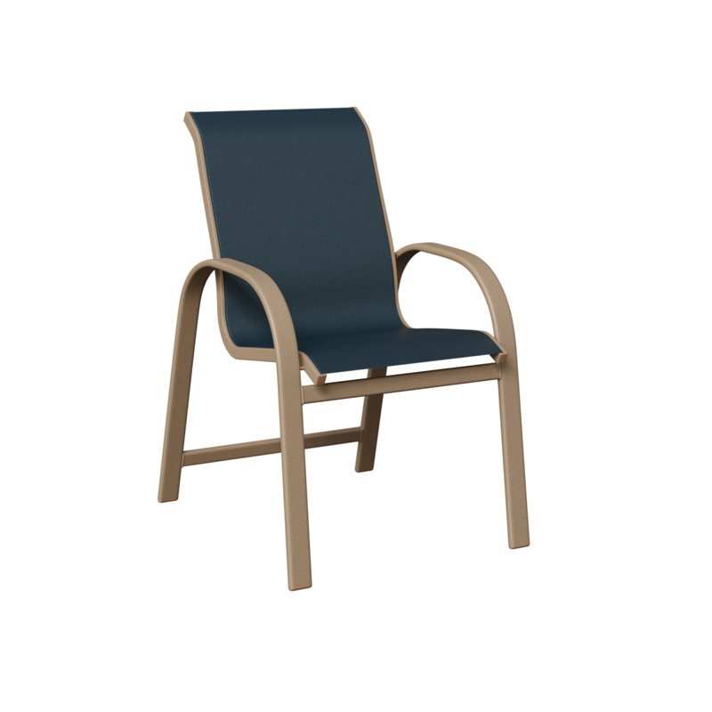 Chaise de salle à manger Berlin, Marine, Aluminium, chêne, veine de bois