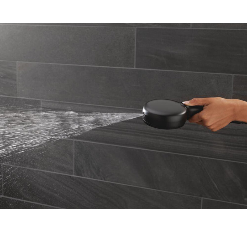 Pomme de douche à 7 jets ProClean, douchette à jet haute pression, Noir mat