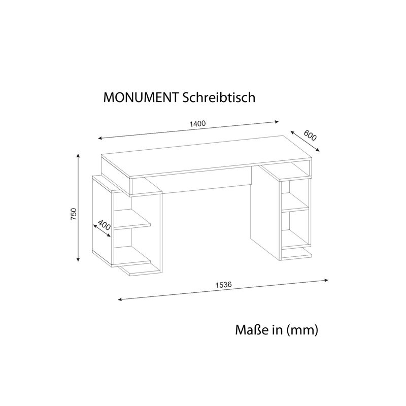 153.6cm Rectangle Writing Desk, Red / White