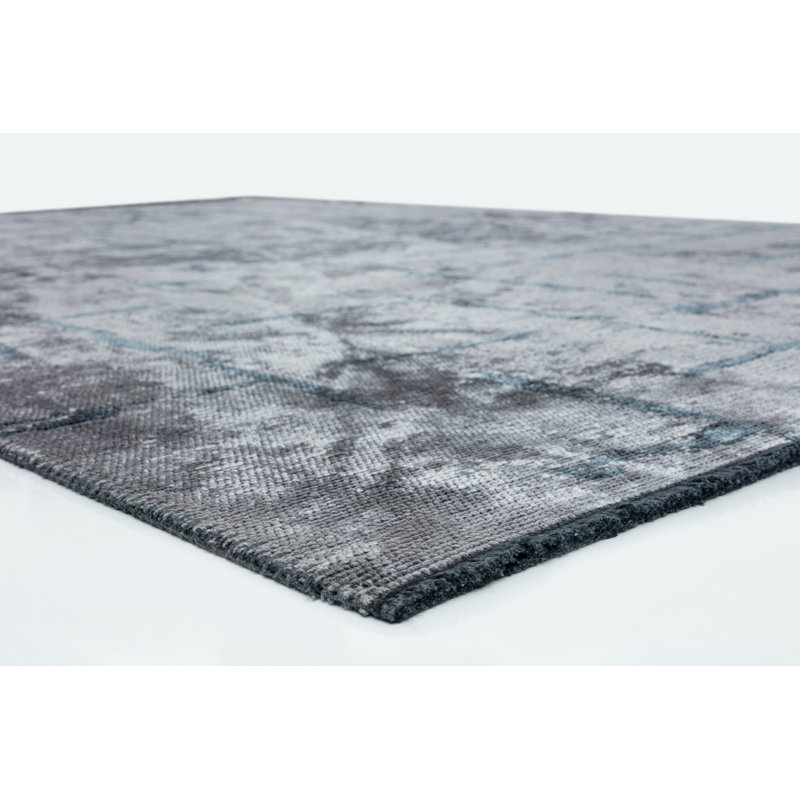 Rapture Gray/Blue Luxury Area Rug, Rectangle 7'10" x 11'2"