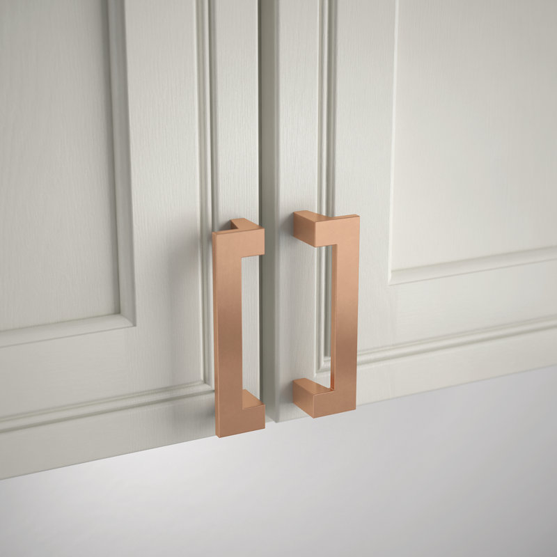 Ensemble d'armoires de cuisine à miroir 5 tiroirs, 3.75", Cuivre brossé
