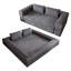Canapé-lit avec coussin rectangulaire et coussins, fauteuil convertible, canapé de plancher et matelas de couchage, canapé-lit pliant en mousse à mémoire de forme pour chambre à coucher, gris-348809324