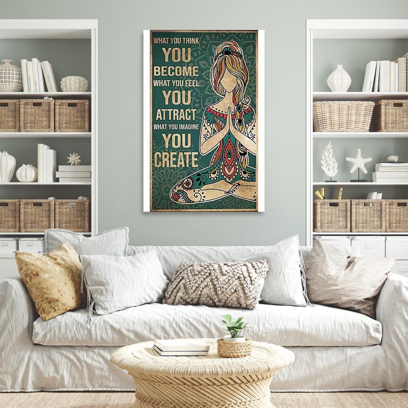 «The Girl Meditation», impression sur toile tendue, H 36 po x l 24 po x P 1,25 po
