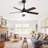 42 Inch Modern Ceiling Fan With LED Light 5 Blades Remote Control Reversible DC Motor Black For Bedroom-2001989987-2001989986