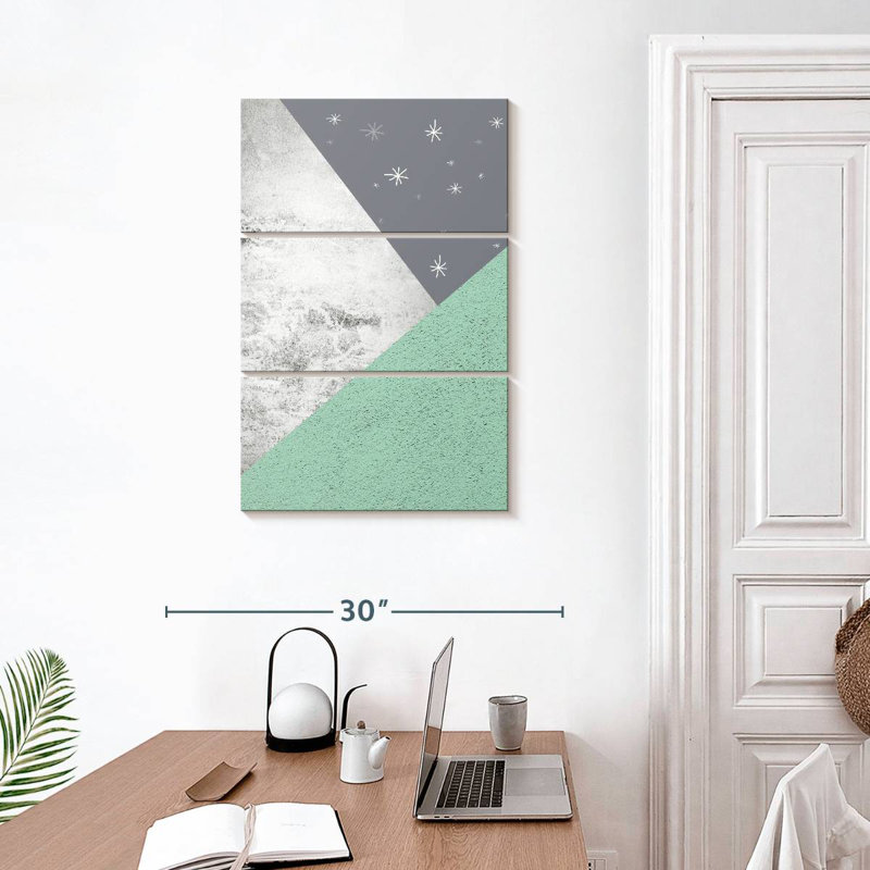 Mint Green Mountains II, H 32 po x l 20 po