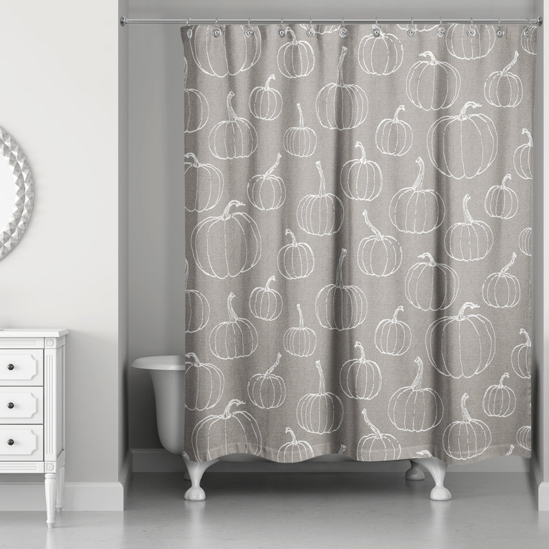 No Pattern And Not Solid Color Shower Curtain, Gray