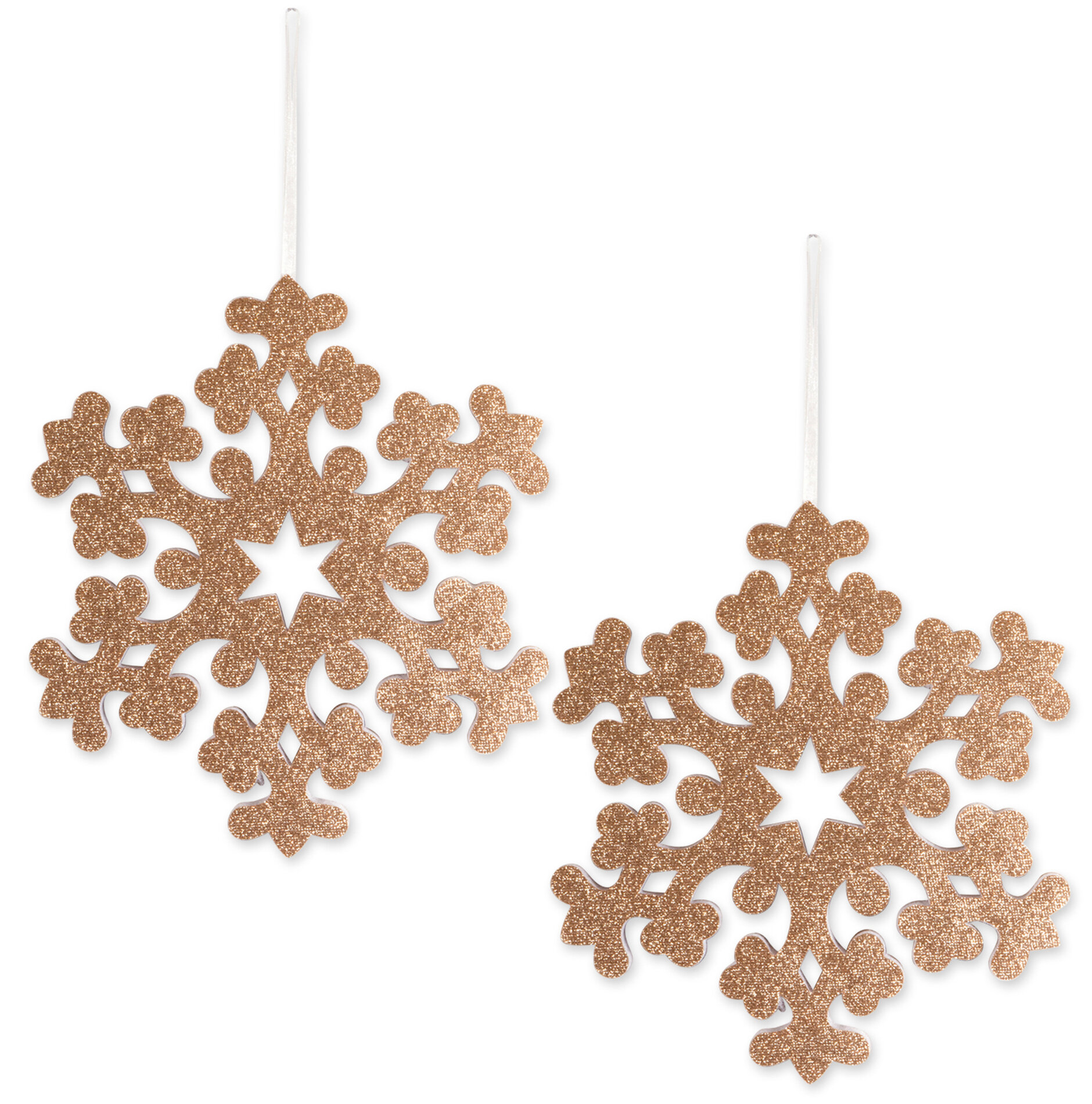 Hanging Foam Snowflake Decorative Accent (Set of 2) The Holiday Aisle