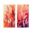 Feuilles de corail dansant de la forêt I - art mural floral 2 panneaux-1665728209-1665728215