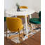 Ensemble de salle à manger 5 pièces Contemporary, table ronde blanche avec 4 chaises-2127258052-2127258048