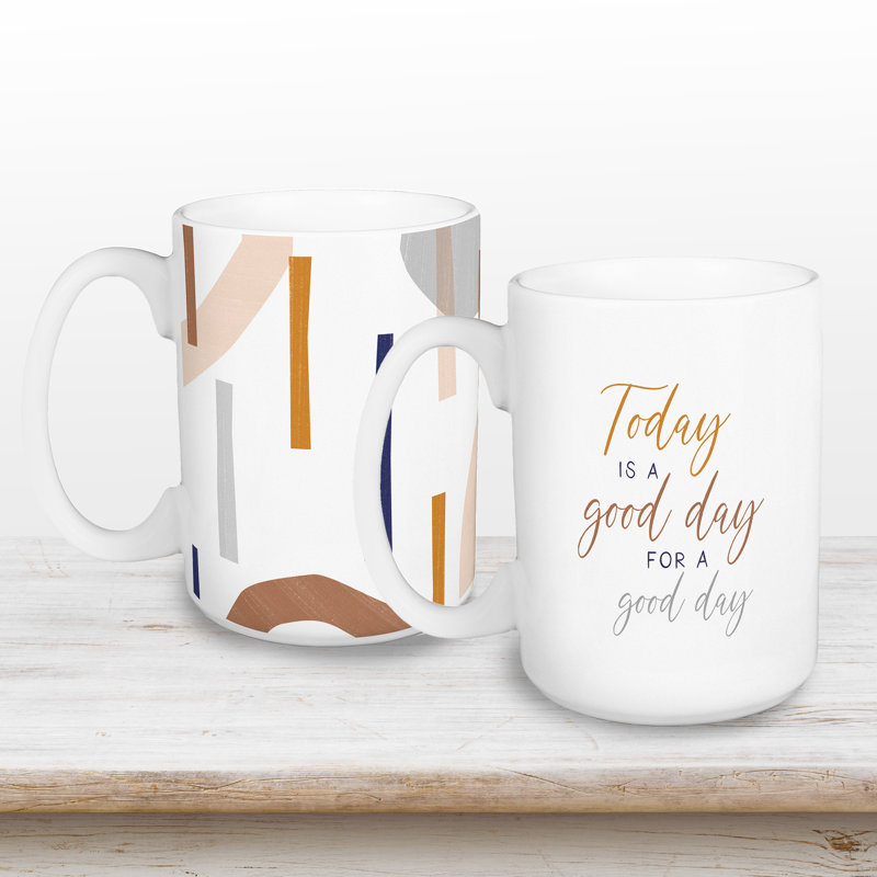 «Today Is A Good Day For A Good Day» - ensemble de 2 tasses