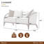 Houston Loveseat - Pebble/Walnut