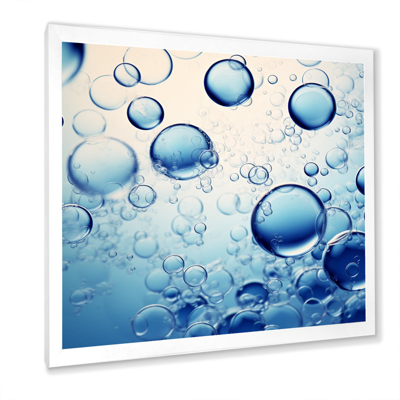 Ferments Bubble Fantasy I - Vin, art mural, salon, H 36 po x l 36 po x P 1,5 po, Cadre simple blanc