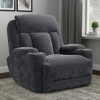 Fauteuil inclinable électrique capitonné de 42 po Pul avec appui-tête réglable et accoudoirs coussinés Pul
