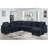 Sectional Sofa, Dark Blue-1701157504