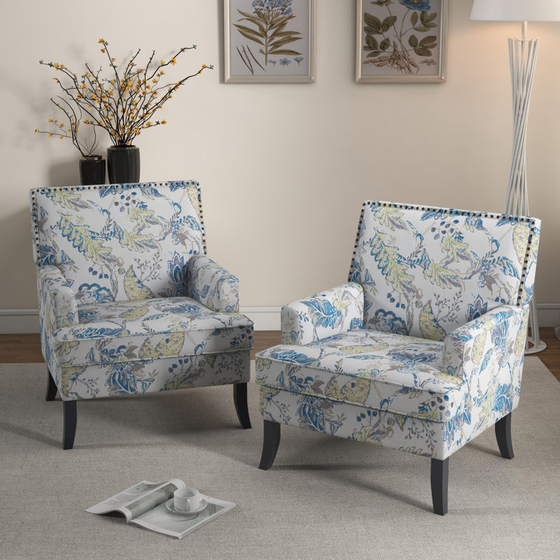 Fauteuil Kreitzer, 100 % polyester bleu