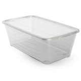 Life Story 5.7L Shoe and Closet Storage Box Stacking Containers, Clear