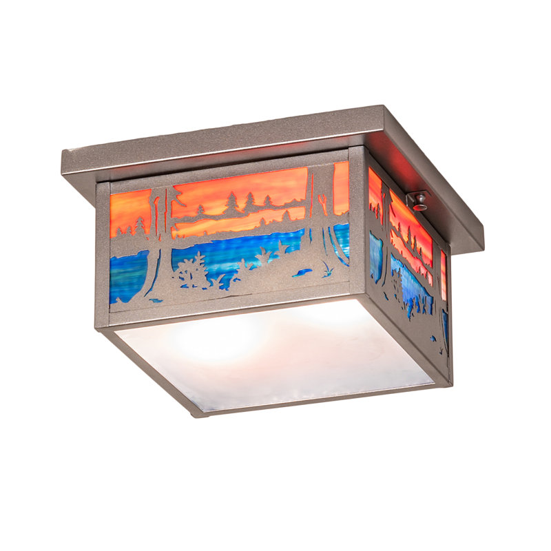 Plafonnier encastré carré 12 po 2 lumières unique