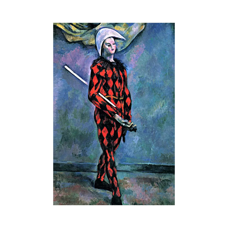 Harlequin by Paul Cezanne - Wrapped Canvas Painting, 20.32 cm H x 30.48 cm W