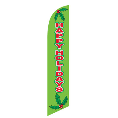 Double Sided 138'' H x 30'' W Polyester Christmas Feather Banner