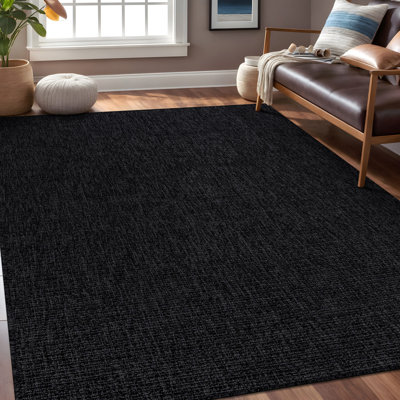 Tapis d'intérieur gris foncé Nadene