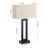 22'' Metal Base Table Lamp Set with 3-Way Touch Control and USB A&C