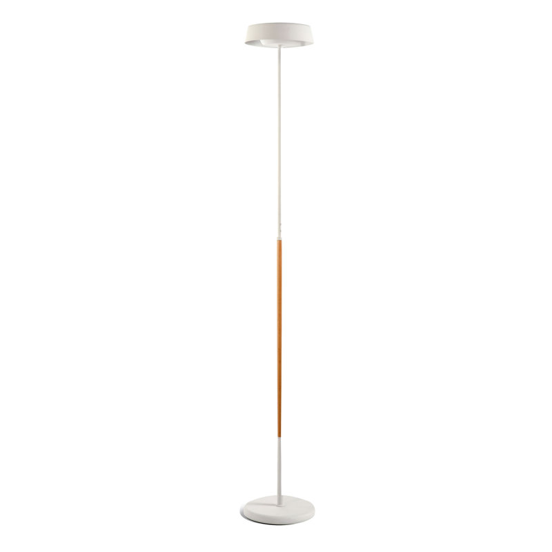 Denzel 180cm LED Torchiere Floor Lamp, Matt White