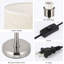 Lampe de table 16,3 "argent