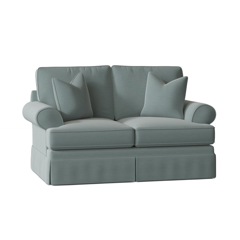 Atterbury 68" Flared Arm Loveseat, Canvas Spa Sunbrella® Canvas