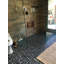 Carreau de mosaïque noir plat 12 po x 12 po