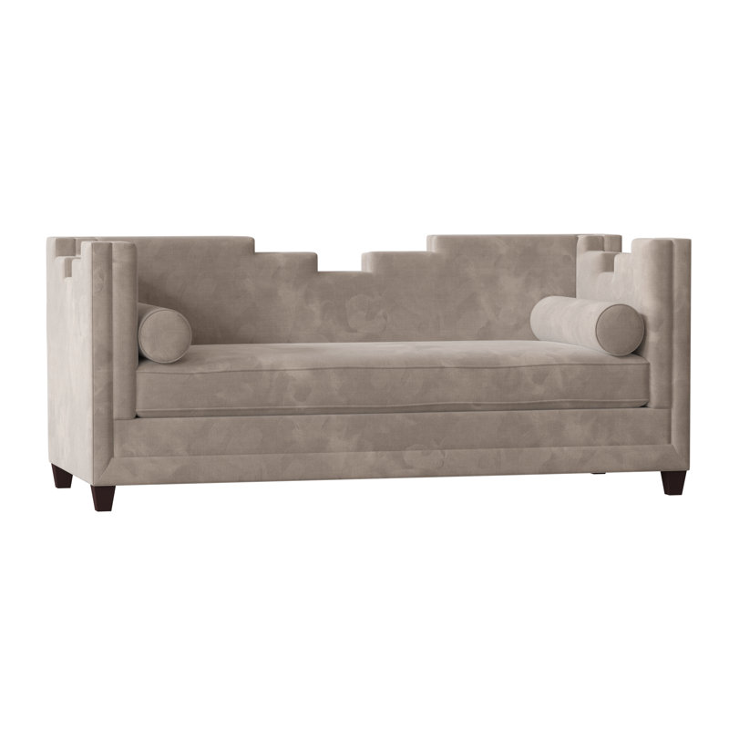 Bella 83'' Upholstered Sofa, Bella Pearl Performance Velvet