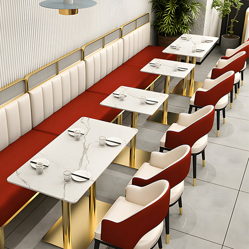 Banc rembourré en similicuir Light Luxury