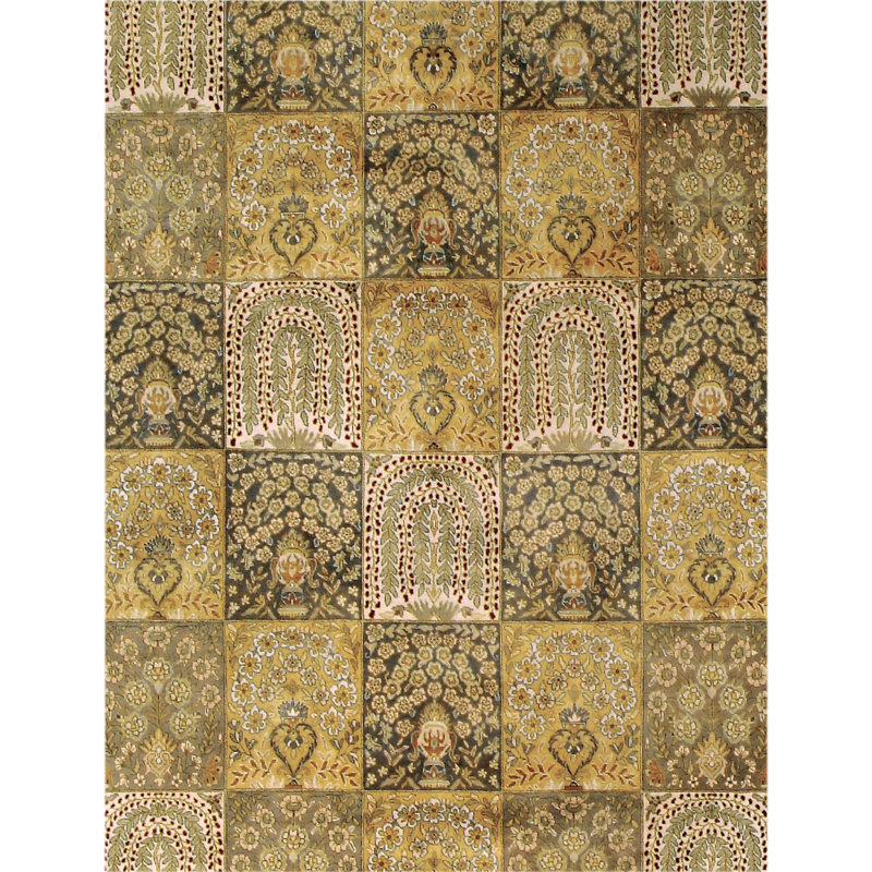 Wool Oriental Area Rug, Rectangle 6' x 9'
