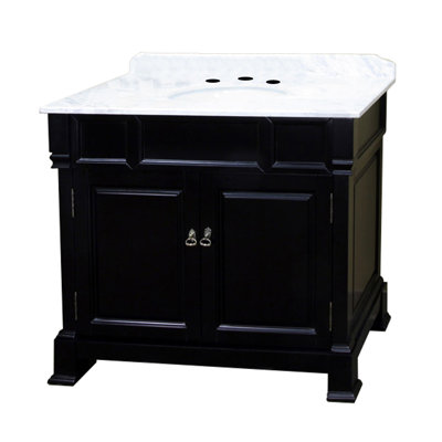 Lollis 42'' Single Bathroom Vanity with Marble Top
