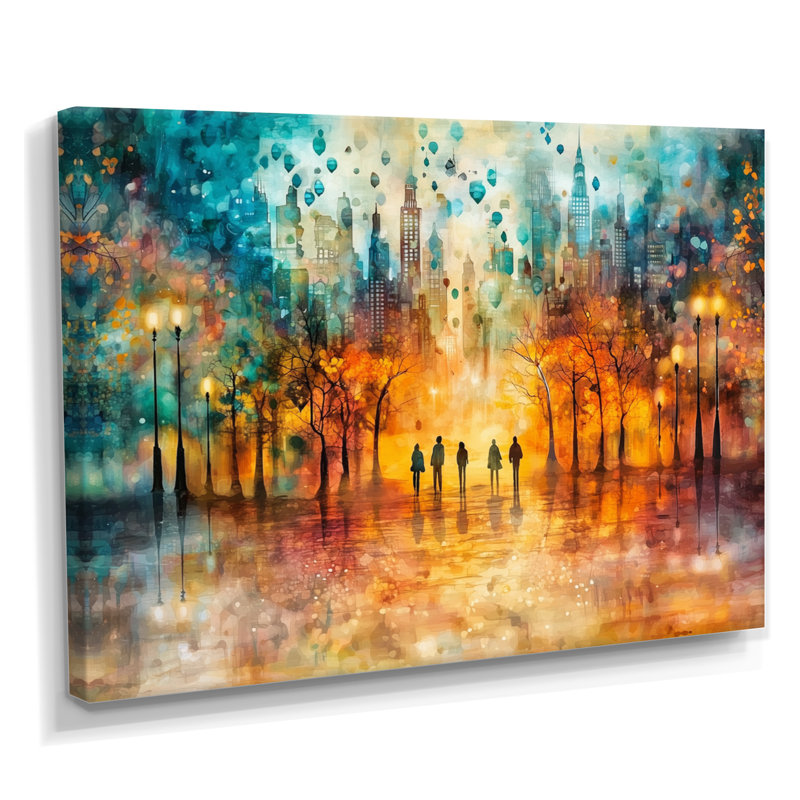 «Modern Evolve New York City Cityscape III», art mural moderne transitionnel abstrait, H 24 po x l 32 po, Toile tendue