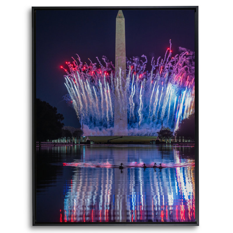 in DC par Angela Pan, Toile avec cadre flottant noir, Pas de tapis, H 32 po x l 24 po