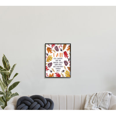 Fall Fall Pastimes List - impression graphique
