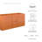 Modway 47" Wall Mounted Double Bathroom Vanity Base Only in Orange
