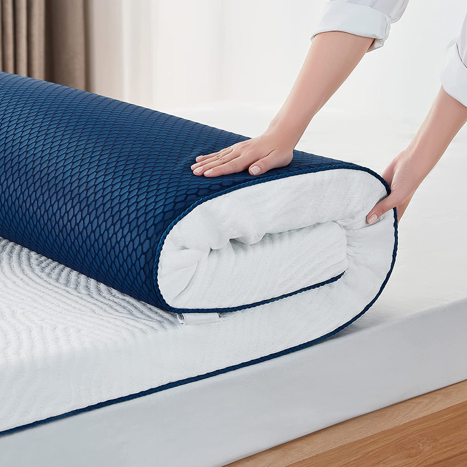 Topper 3 inch, Foam Mattress Topper Arsuite Bed Size: King
