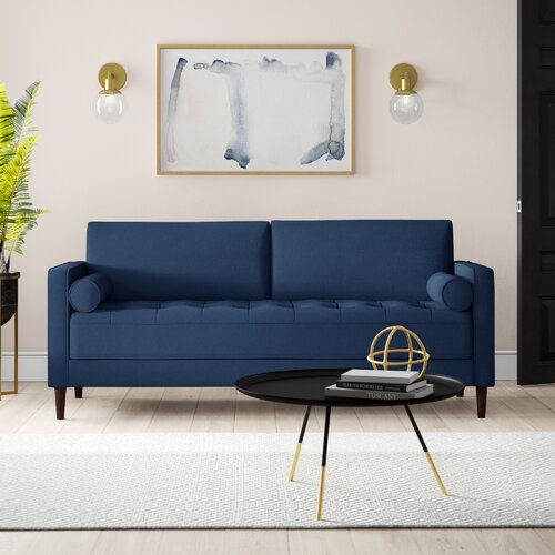 Mercury Row® Garren 75.6'' Square Arm Tufted Sofa & Reviews | Wayfair