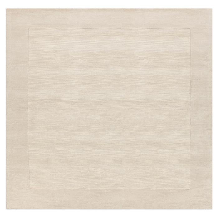 Tapis crème / kaki tissé à la main Dolma, Carré de 6 pi