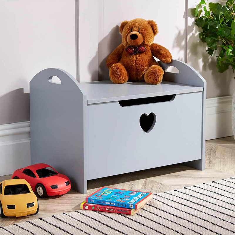 Garofina Toy Storage Bench, Grey