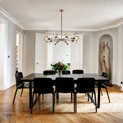 Aranita Modern 8 Light Bronze Loop Chandelier