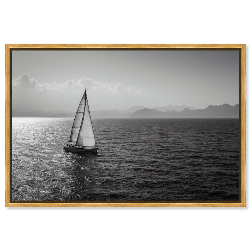 Edge Of Silence Print by Oliver Gal, 25"H x 37"W, Gold Floater Frame