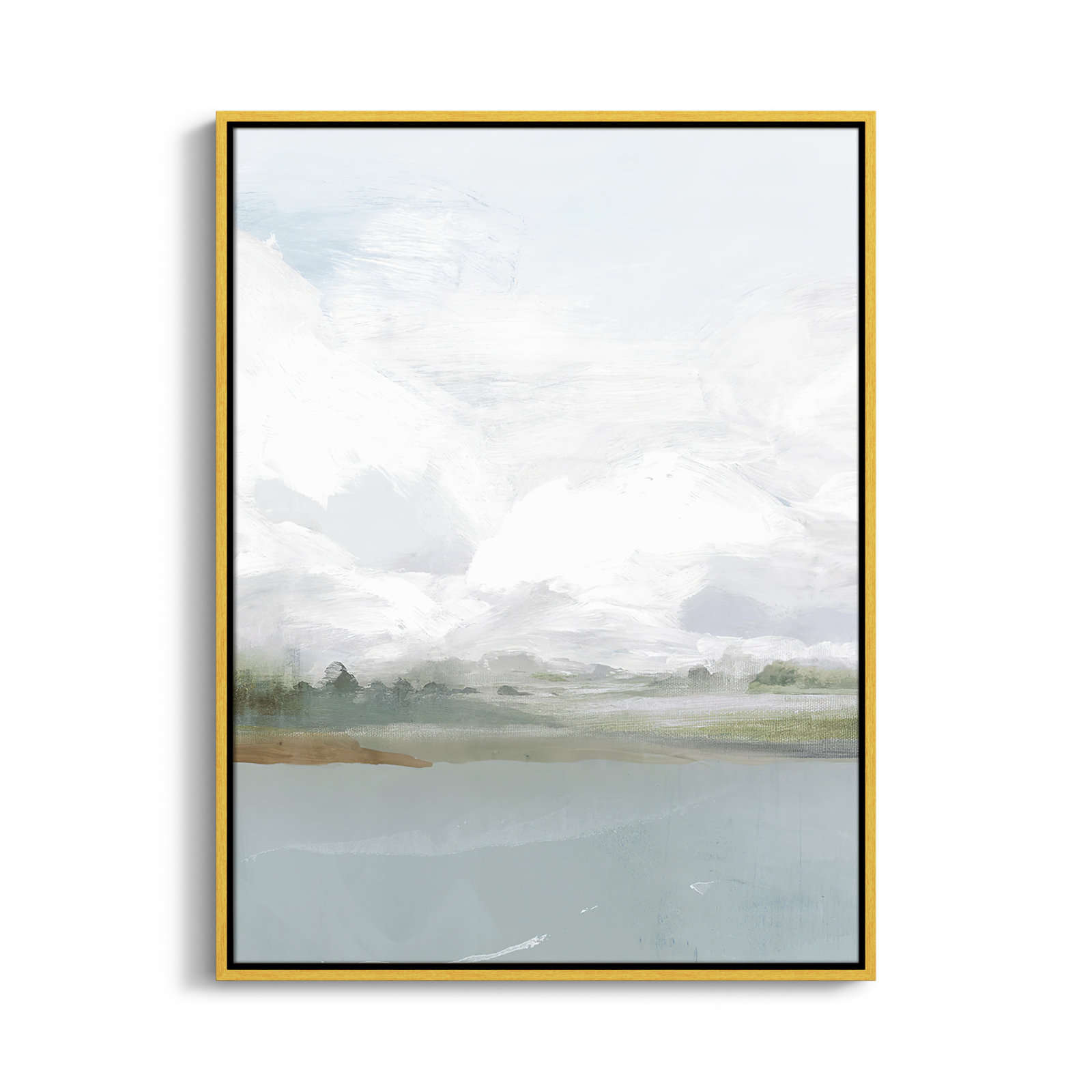 All Shore Painting, 41.5" H x 31.5" W, Gold