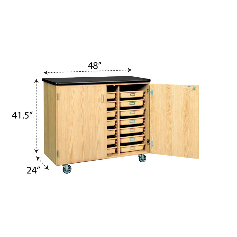 Chariot utilitaire mobile Access Quick-Ship avec plateaux fourre-tout
