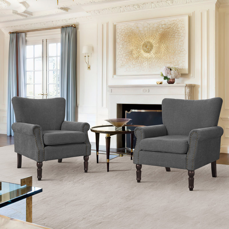 Fauteuil Ameera, Gris anthracite clair
