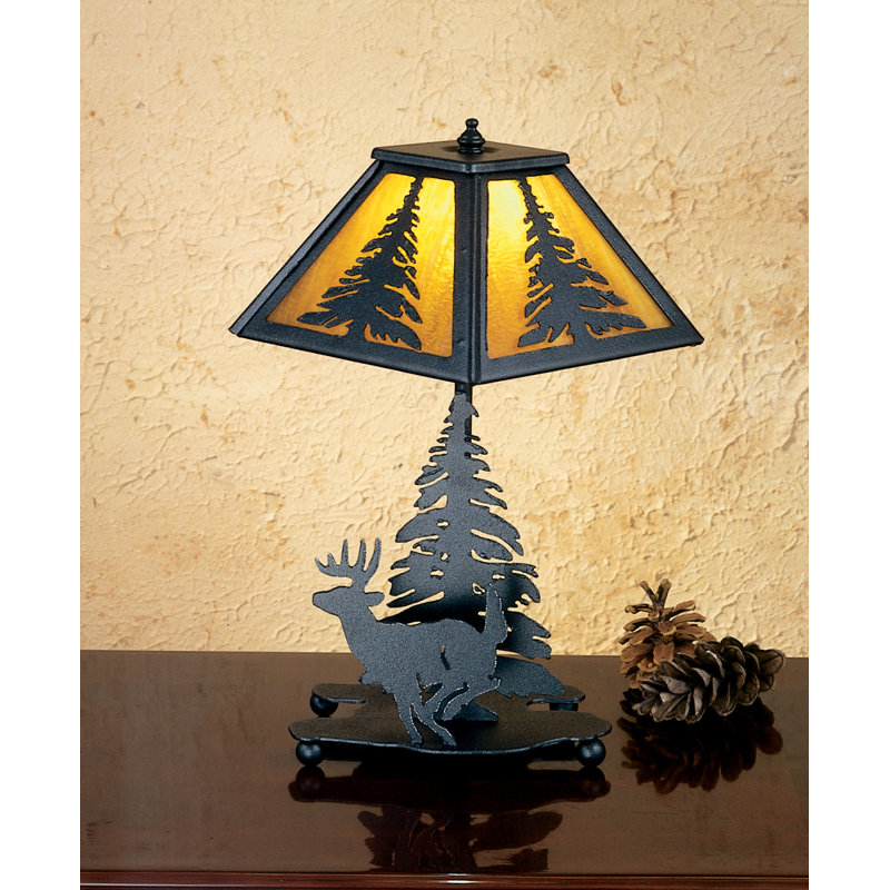 Rustic Lodge Table Lamp, Honey