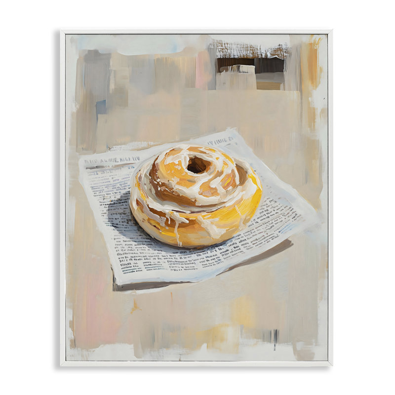 «Cinnamon Roll & Morning», giclée sur papier, par The Prints Vibe, 14 x 11, Coastal White Giclee Framed