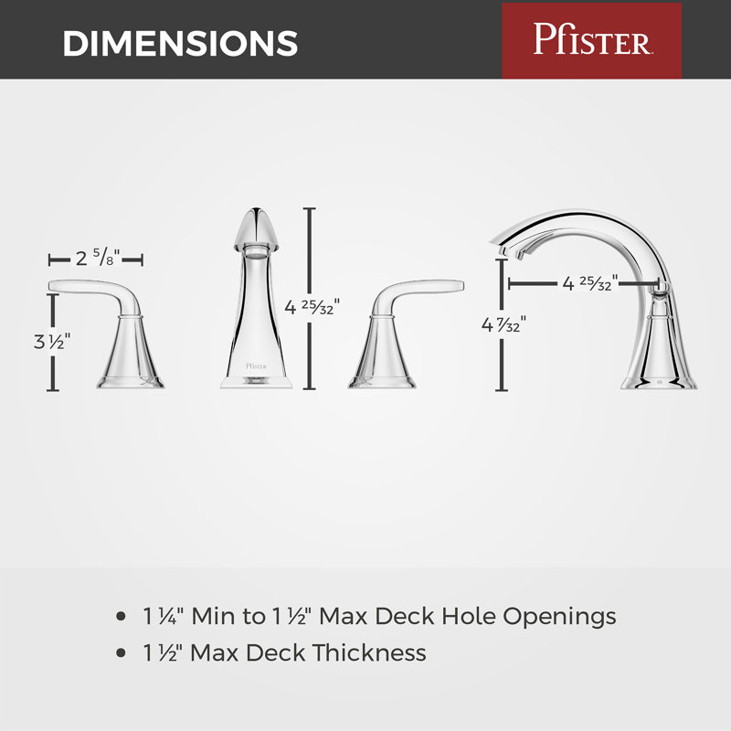 Pasadena Control Bathroom Faucet with Drain Assembly, Polished Chrome