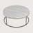 Marthony Zaidee Round Coffee Table in Natural Marble Top and Nickel